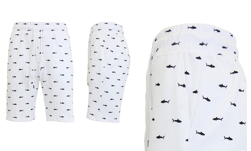 Image 20: Galaxy by Harvic Men's Slim-Fit Printed French Terry Shorts (S-2XL)