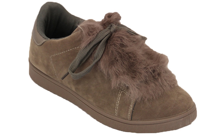 Image 2: Suede-Look Women's Trainers