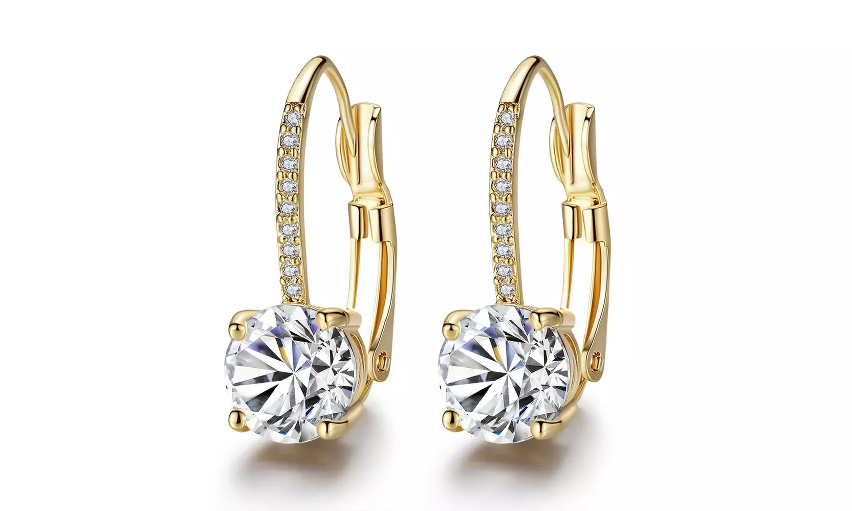 Boucles d'oreilles pendantes ornées de cristaux