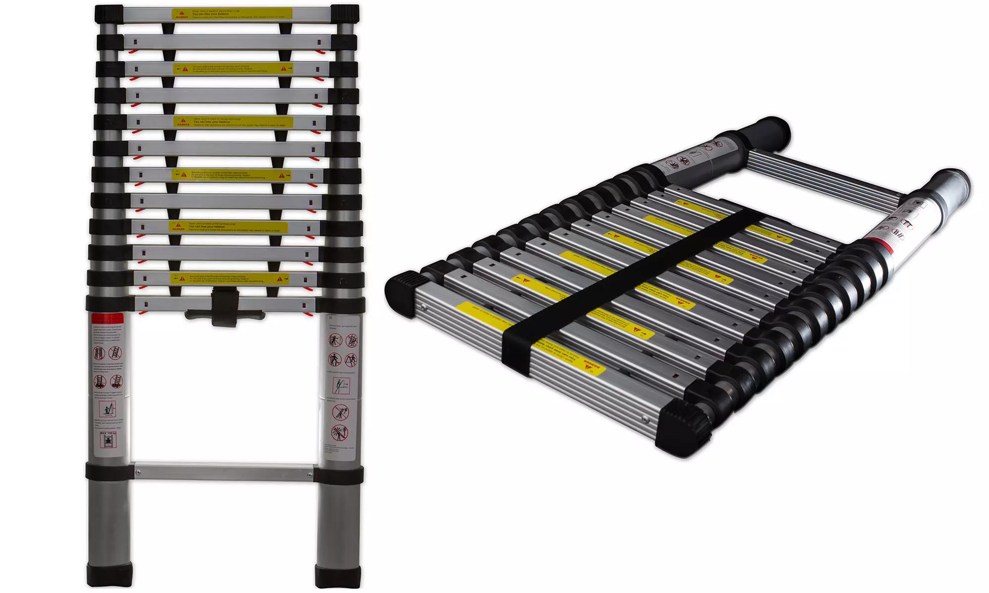 12.5' Telescoping Aluminum Extension Ladder - Primary Image