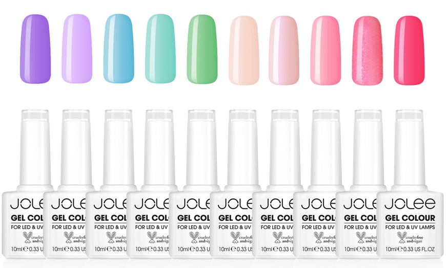 Image 2: Jolee 10-Piece Gel Nail Polish Summer Colour Set 10ml