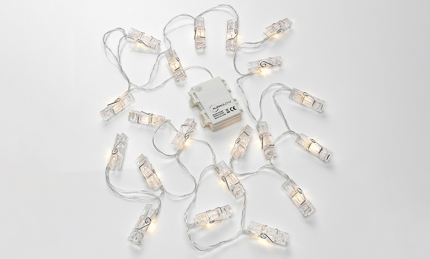 Image 4: Set of 20 Photo Clip String Lights