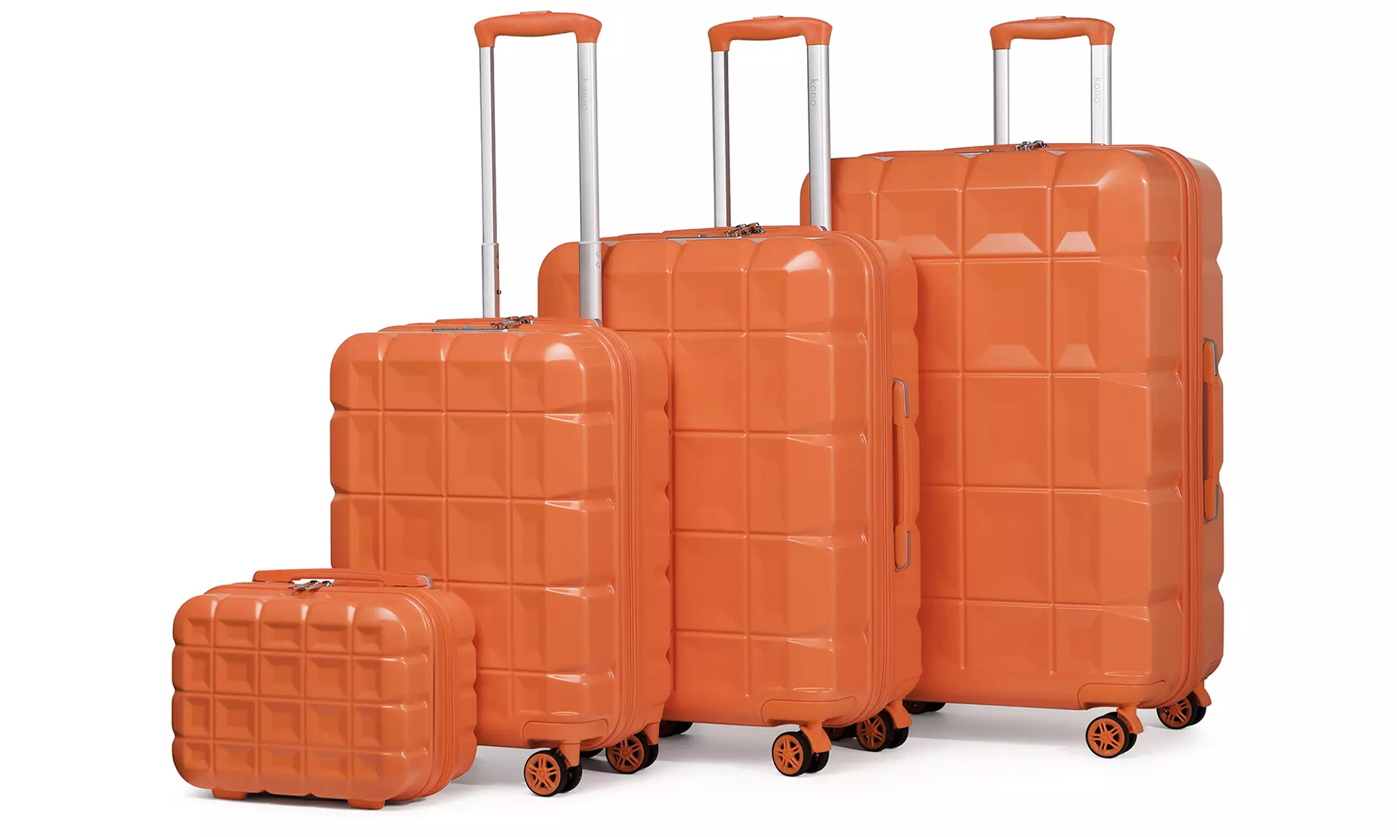 Ensemble de 4 valises oranges, modèle au choix, livraison offerte - Primary Image