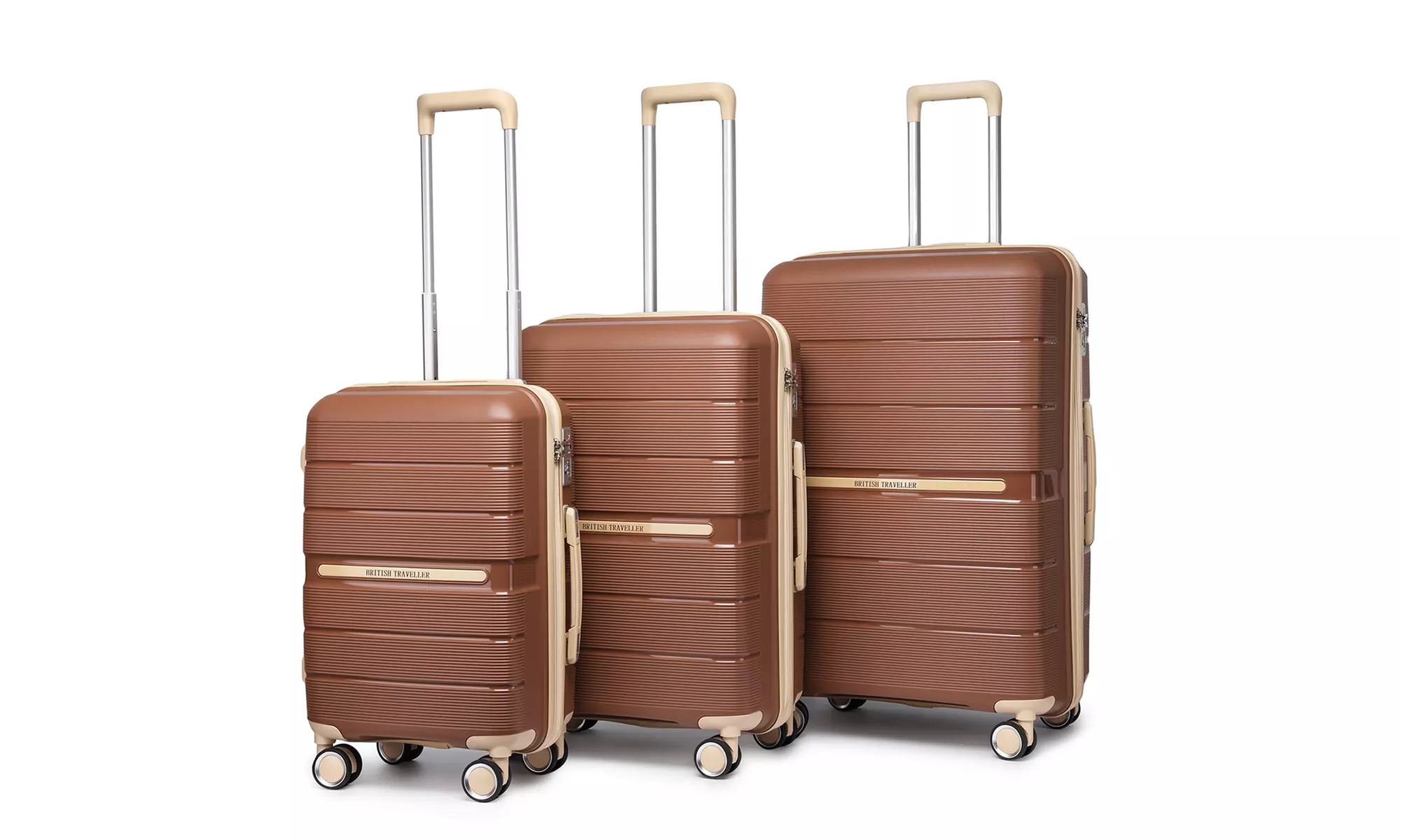 1x oder 3x British Traveller Hartschalenreisekoffer