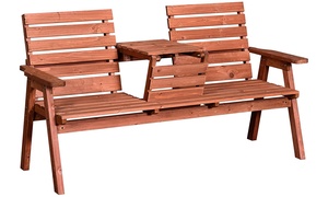 Outsunny Two-Three Seater Convertible Bench