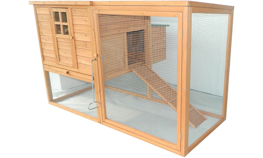 Image 2: Pawhut Wooden Chicken Coop