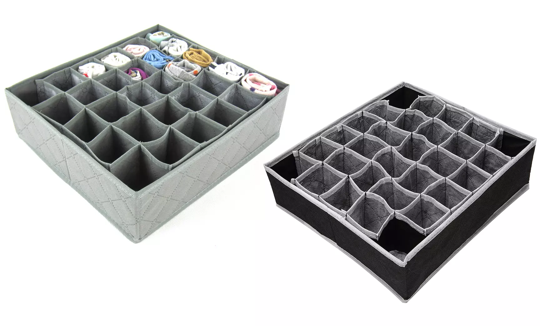 1x, 2x, 3x oder 4x Periea Kleidungsstücke-Aufbewahrungsbox in Grau oder Schwarz - Second Medium