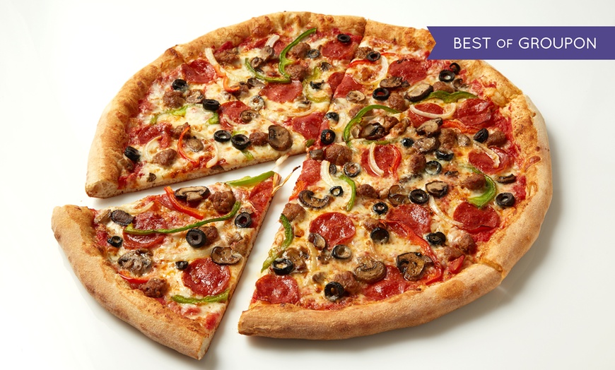 Image 1: Choice of Pizza at Sbarro, Six Locations, Delivery Options available