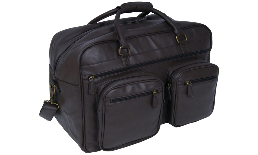 faux leather holdall