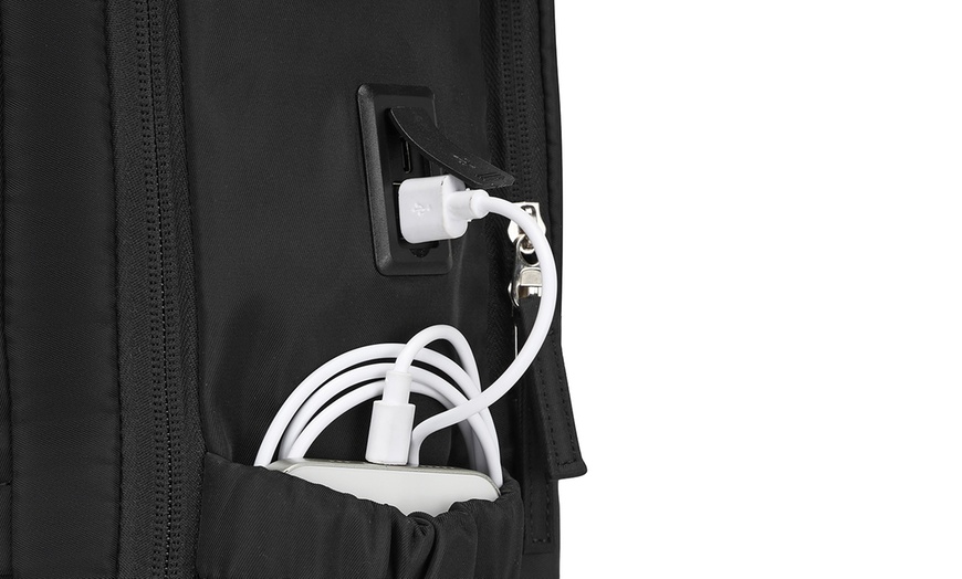 Image 21: Rucksack mit USB-Ladeport und Hüfttasche