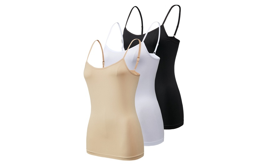 Image 9: Pack of Three, Six or Nine Women's Seamless Vests