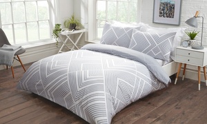 Striped Geometric Duvet Set