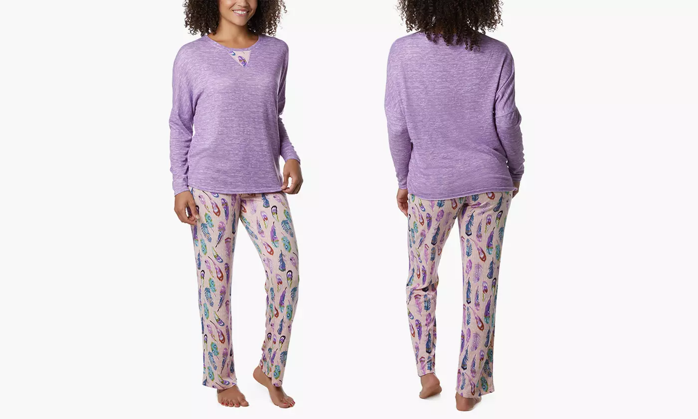 Muk Luks Feathered Canyon Butter Knit Sleep Set (2-Piece) (Size S) - Second Medium