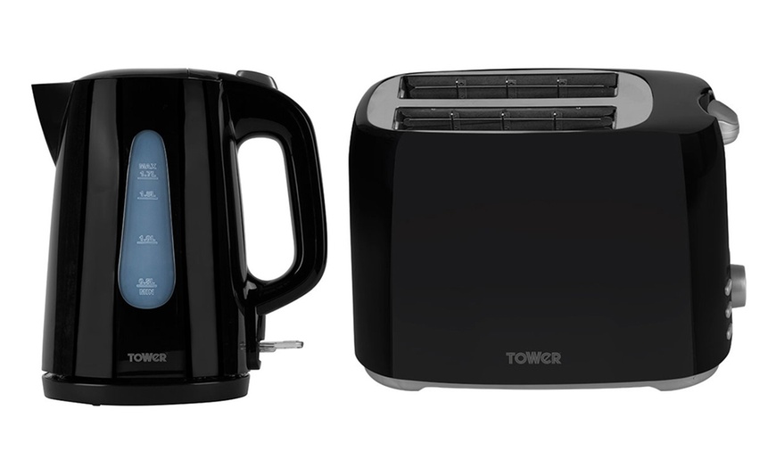 Image 2: Tower Toaster and Kettle Set