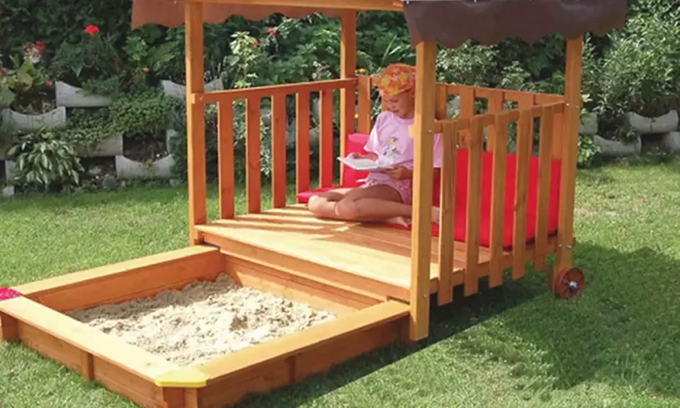 Outdoor Playhouse with Sandbox - Primary Image