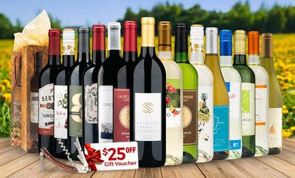 image for Up to 64% Off 15 Bottles of Wine and $25 Off Next Purchase