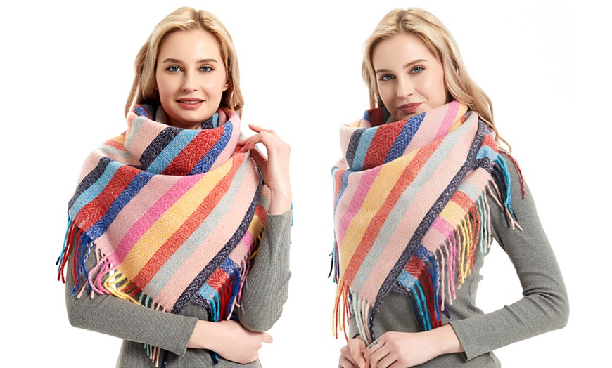 Image 6: Knitted Shawl Scarf Wrap