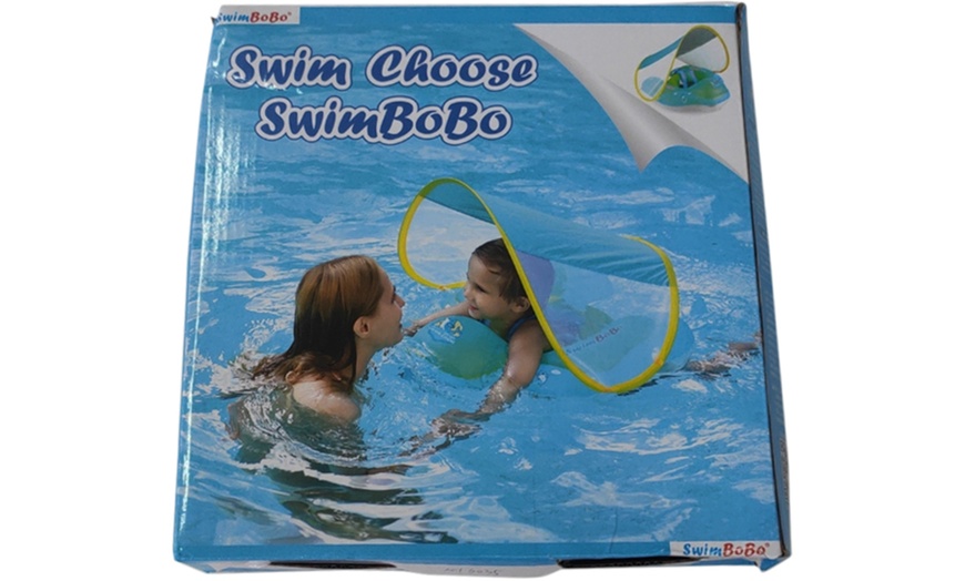 Image 4: Inflatable Pool Float for Kids with Sun Canopy