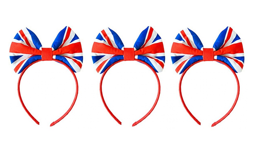 Image 5: Up to Four British Flag Bow Headband