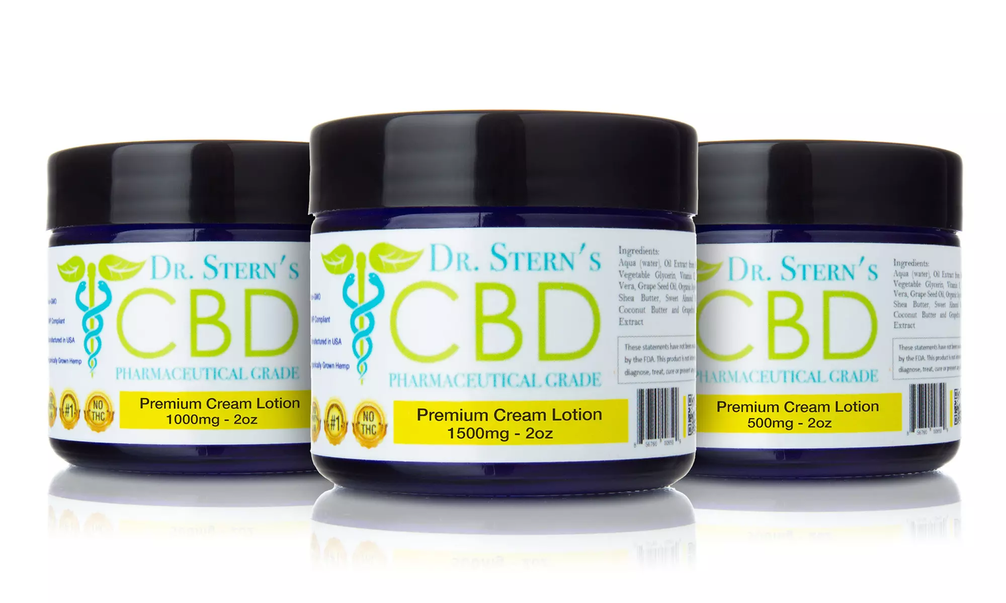 CBD Infused Pain Relief Creams from Dr. Stern's (500mg, 1000mg or 1500mg) - Primary Image