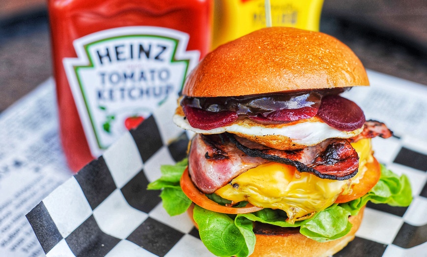 Image 5: Burger with Chips and Soft Drink