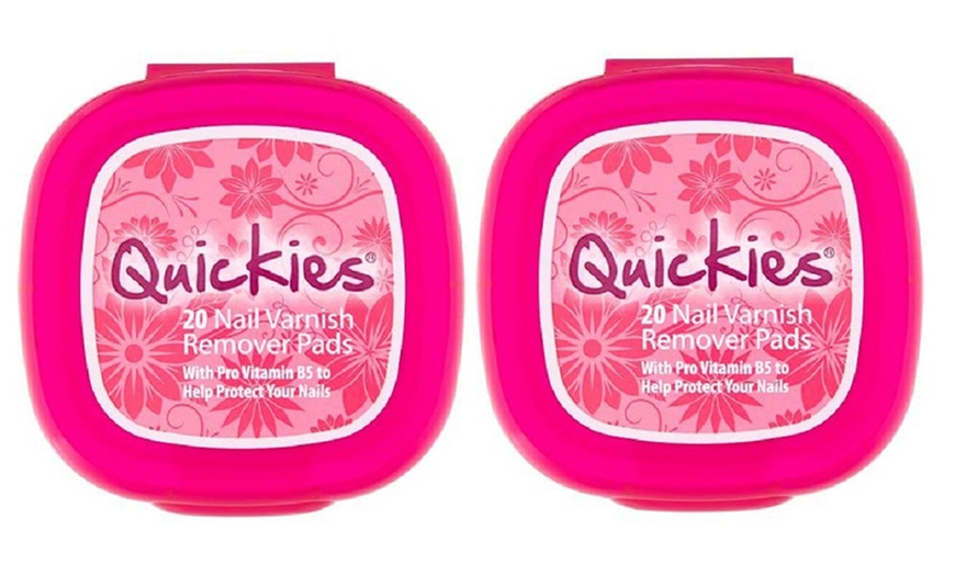 Image 1: 40 or 80 Quickies Nail Varnish Remover Pads