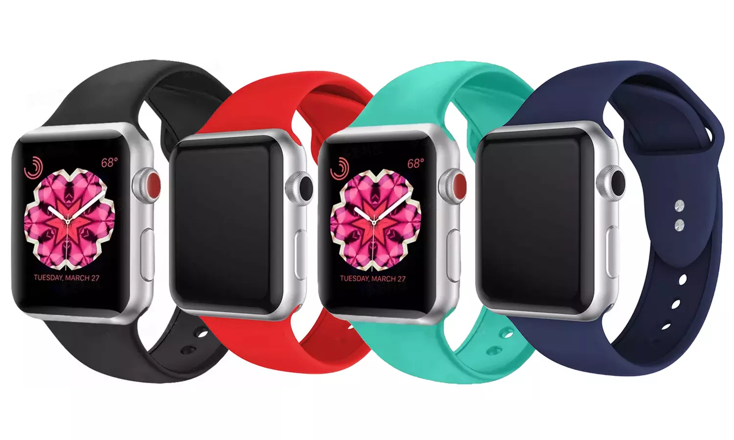 Silikon-Armband für Apple Watch 38 oder 42 mm in der Farbe nach Wahl - Primary Image