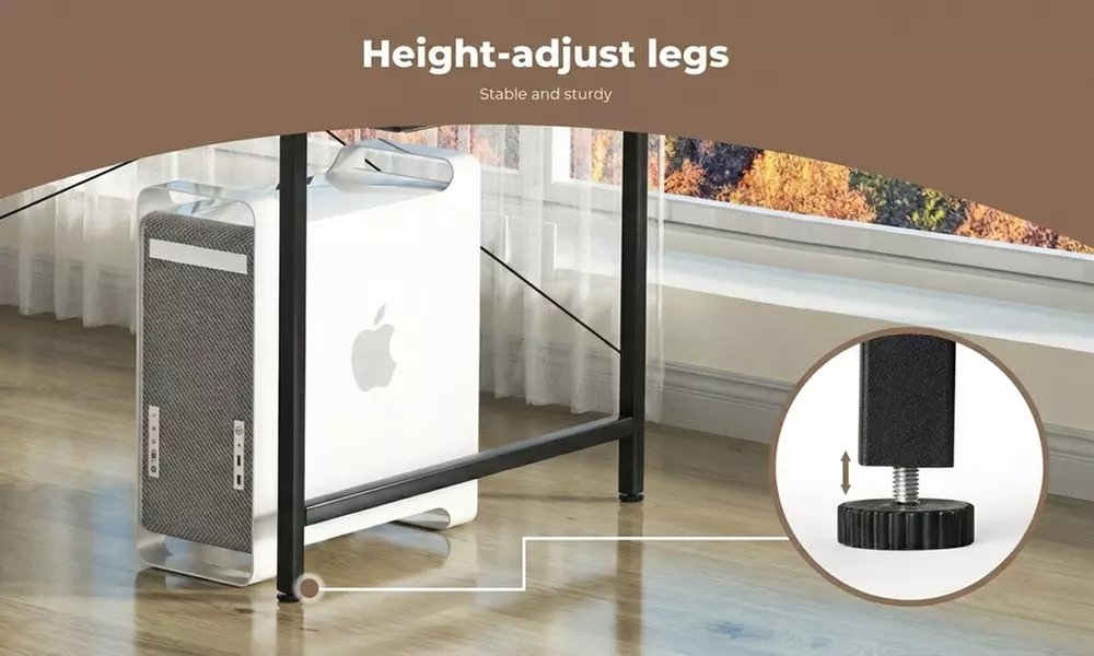 Levede Reversible L-Shaped Corner Desk with Shelving