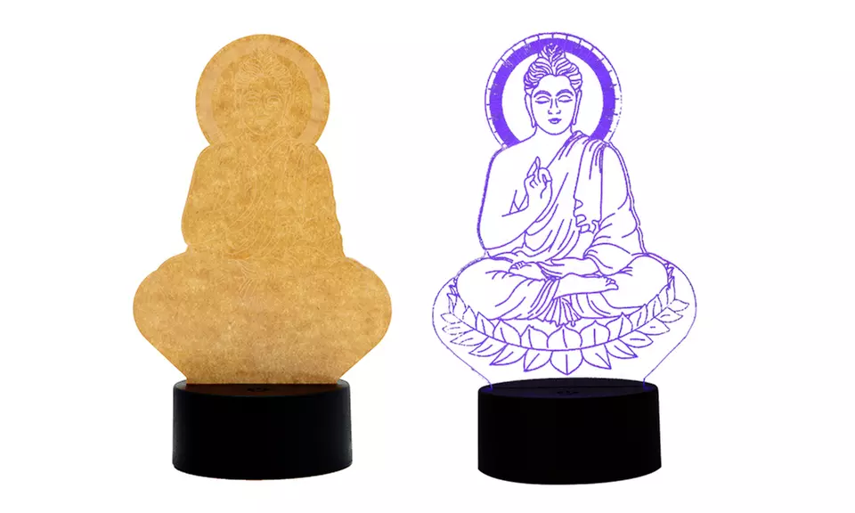 1 ou 2 veilleuses Buddha 3D au coloris changeant - Second Medium