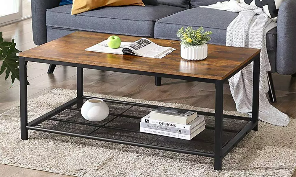 Table basse style industriel "Ramizu" - Primary Image