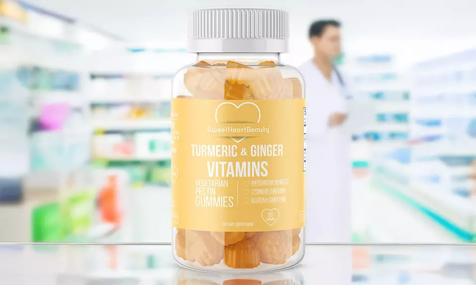Premium Turmeric and Ginger Gummies (1- or 2-Pack) - Primary Image