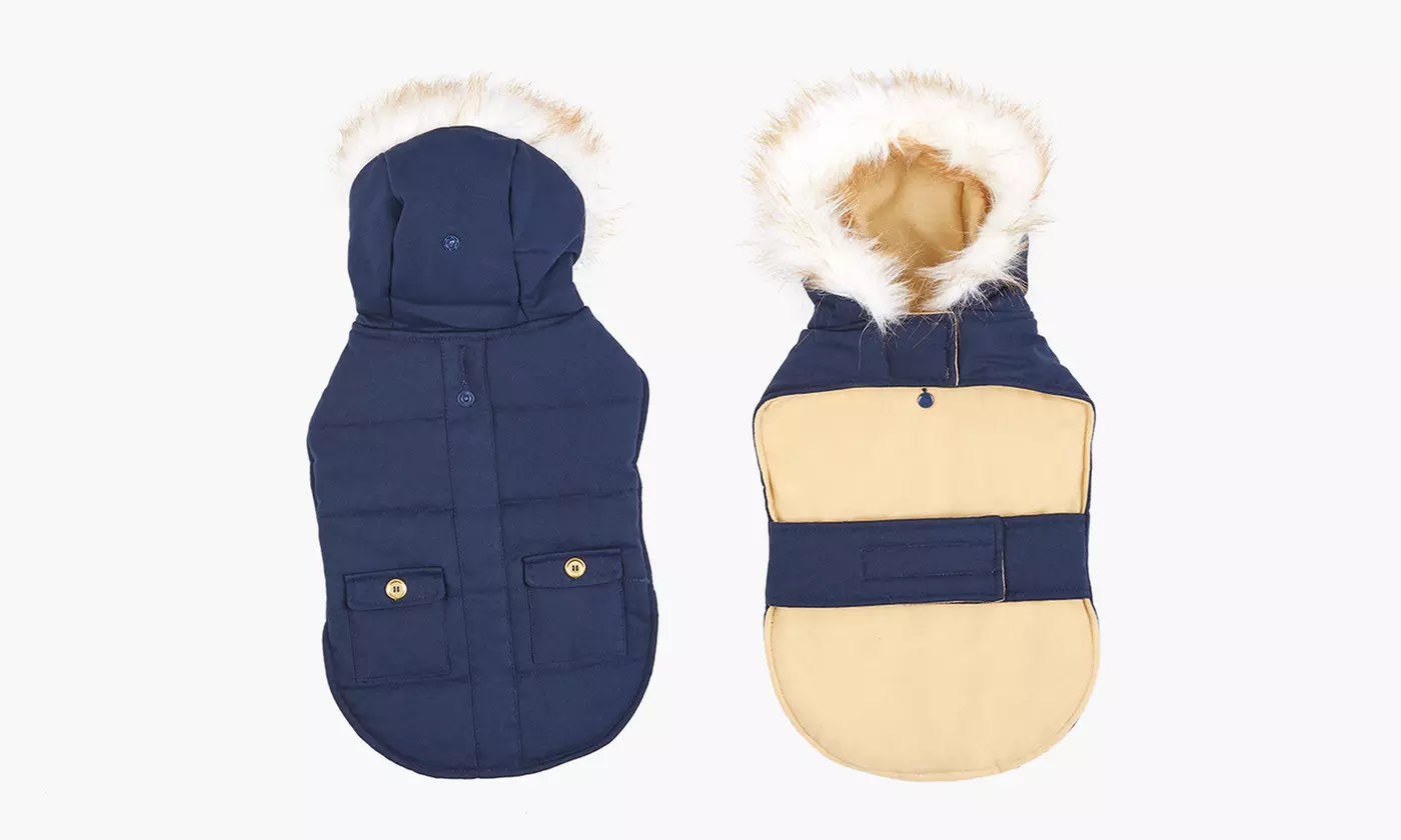 Wag & Bone Fur-Hooded Dog Jacket - Second Medium