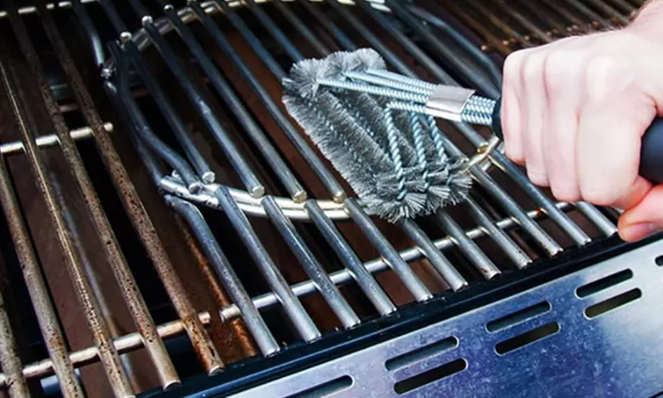 Brosse de nettoyage pour barbecue, en acier inoxydable haute résistance - Primary Image