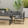 Image 2: Outsunny Six-Piece L-Shaped Garden Furniture Set