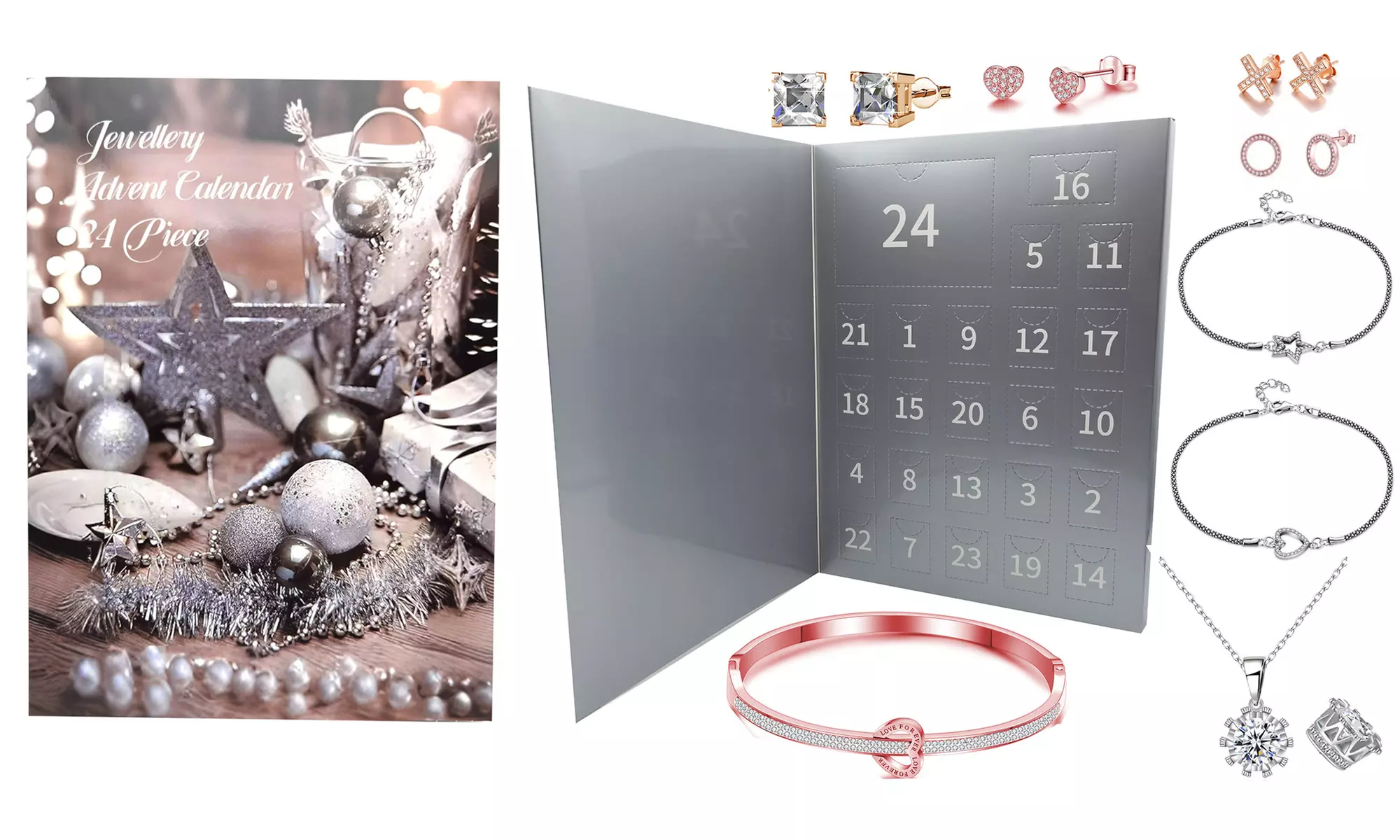 Calendario de Adviento de 24 joyas con cristales Swarovksi® - Primary Image