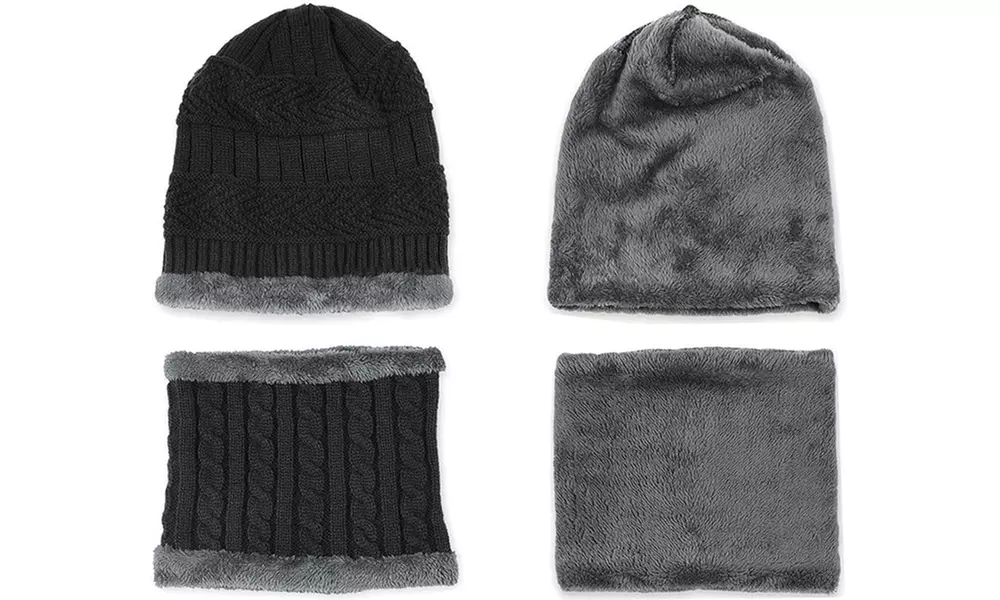 Gorro de punto para niños y niñas, con opción a cuello redondo a juego