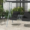 Image 7: Outsunny Two-Seater Garden Swing Chair in Beige or Black