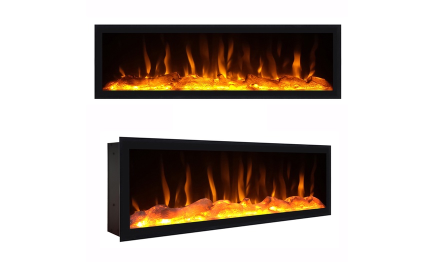 Image 21: Elektrischer LED-Kamin COZY mit 3D-Feuereffekt, opt. mit Hängeboard