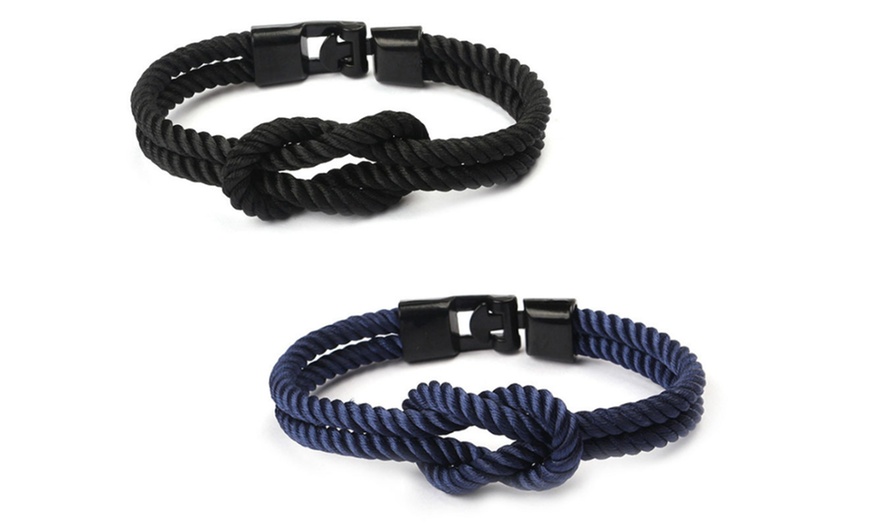 Image 6: Men's Nautical Rope Bracelet