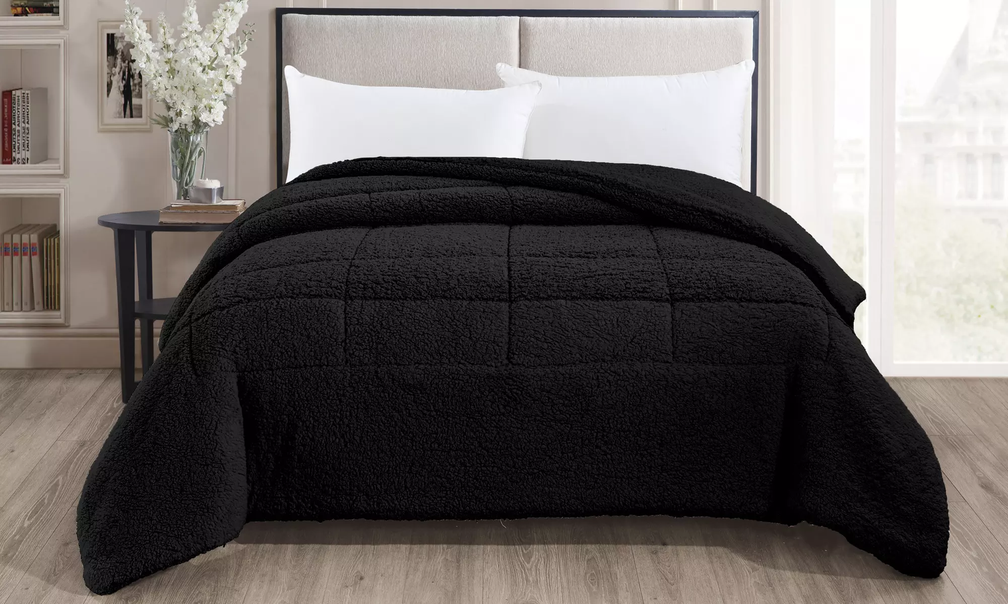 Couette double bicolore sherpa