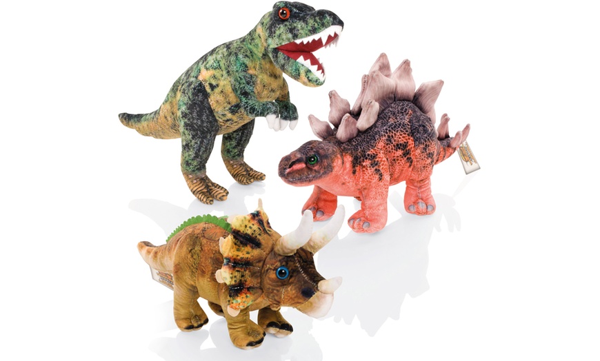 Image 11: Set of Three Jumbo Plush Dinosaurs