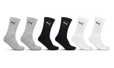 Set 6 paia di calze Puma corte e in spugna, disponibili in vari colori e misure