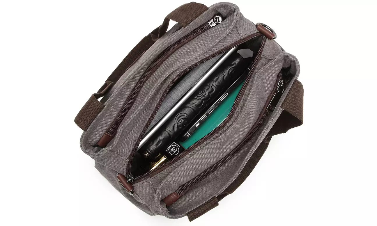 Kono Canvas Multi-Functional Crossbody Bag Shoulder Bag Hand Bag