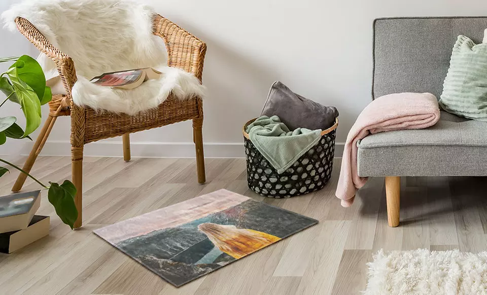 Tapis de sol personnalisable 70 x 50 cm ou 150 x 100 cm dès 12,99 € avec Photo Gifts  (jusqu'à 86% de réduction) - Second Medium