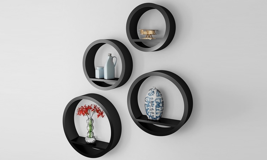 Image 7: Set of Four Round Floating Shelves