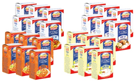 Set di 6 sacchi di farina Divella di grano tenero da 1 kg ciascuno, disponibile in 4 tipologie