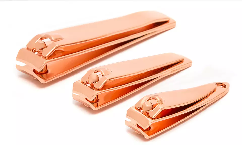 1 à 3 sets de 3 coupe-ongles rose gold, 3 formats - Primary Image