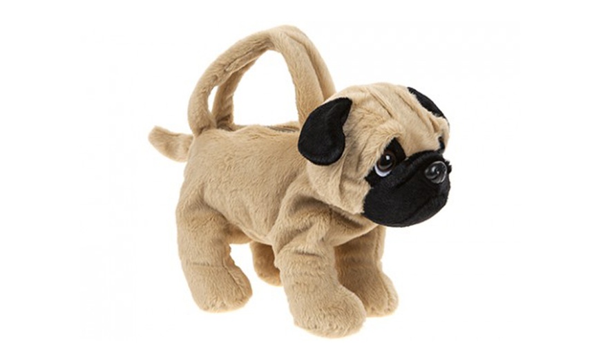 Image 1: Kids' Pug Dog Plush Handbag