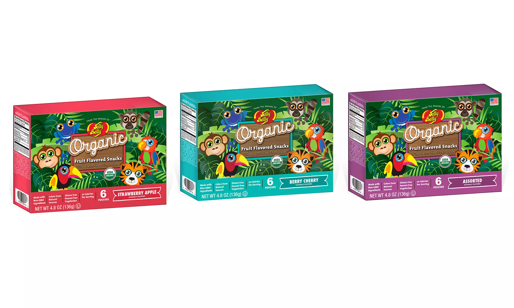 Jelly Belly Organic Fruit-Flavored Snacks (4.5 oz.) (3-Pack) - Primary Image