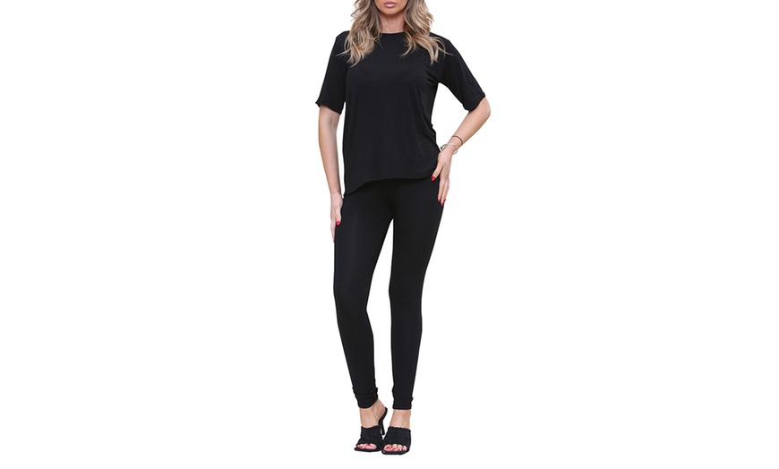 Image 6: Women's Oversized T-shirt and Leggings Co-Ords Lounge Set